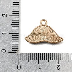 エナメルペンダントと合金  航海のチャーム  ライトゴールド  ブラック  海賊の三角帽  13x20x1.5mm  穴：1.8mm&nbsp;AL-CBA9E11-03KCG-22