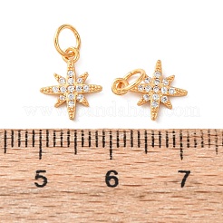 Brass Micro Pave Cubic Zirconia Charms&nbsp;KK-C157-39G