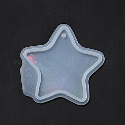 Diy レーザー効果スター ペンダント シリコン金型  レジン型  UVレジン用  エポキシ樹脂工芸品作り  ホワイト  染み模様  83x85x7mm  穴：3.5mm  内径：70x70mm&nbsp;DIY-A034-19B
