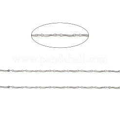 Tarnish Resistant Handmade 304 Stainless Steel Wave Bar Link Chains&nbsp;CHS-G025-06P