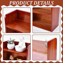 Wood 3-Tier Desktop Storage Holder&nbsp;AJEW-WH0410-358