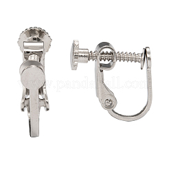 Brass Screw On Clip-on Earring Findings&nbsp;KK-L164-02