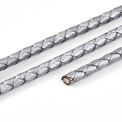 Braided Cowhide Leather Cord&nbsp;NWIR-N005-01L-4mm