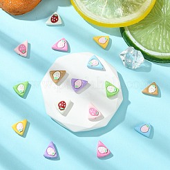 16色亜鉛合金ビーズ8個  イチゴ模様と「sweet」の文字が入った三角形  ミックスカラー  14x12x5.5mm  穴：1.6mm  2個/カラー&nbsp;FIND-CJ0003-82