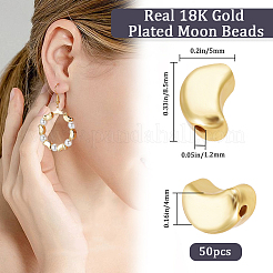 50Pcs Brass Beads&nbsp;KK-BBC0013-14