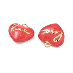 Brass Enamel Pendants&nbsp;KK-H259-10G-03