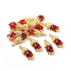Alloy with Glass Imitation Jade Pendants&nbsp;FIND-G047-06G-01
