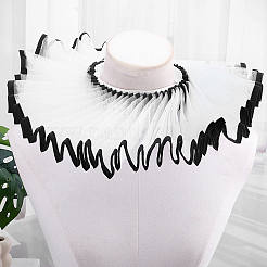 ルネッサンススタイルの取り外し可能なラフカラー  服飾材料  ホワイト  1270x65x10mm&nbsp;DIY-WH0504-906B