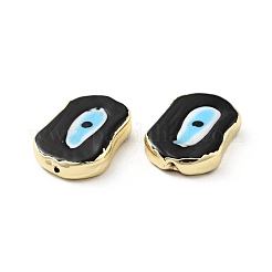 Rack Plating Handmade Evil Eye Lampwork Beads&nbsp;KK-F838-03E-G