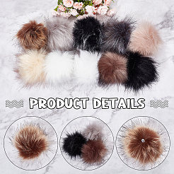 20Pcs 10 Colors Faux Fox Fur Soft Pompom Ball&nbsp;AJEW-GF0006-48