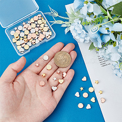 90Pcs 9 Style Brass Beads&nbsp;KK-PH0005-35