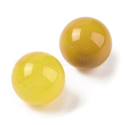 天然の黄色瑪瑙の穴なし球形ビーズ  ラウンド  染め＆加熱  16mm&nbsp;G-K353-04D-28