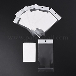 100Pcs Rectangle Paper One Pair Earring Display Cards with Hanging Hole&nbsp;CDIS-YW0001-02B