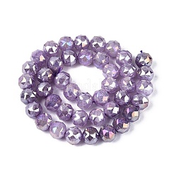 Anti-Tarnish Electroplate Glass Beads Strands&nbsp;GLAA-N064-10mm-13