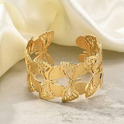 304 Stainless Steel Open Cuff Bangles&nbsp;BJEW-U015-02G