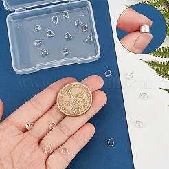 ペンダント作り用のスターリングシルバースナップオンベイル20個  925銀メッキ  6x5x3mm&nbsp;STER-PH0001-05