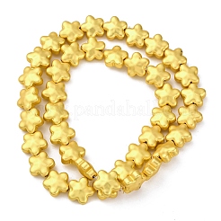 電気メッキガラスビーズセット  スター  フルメッキ  黄金メッキ  12x12x6.5mm  穴：0.9mm  約40個/連  17.72''（45センチメートル）&nbsp;X-EGLA-H109-03