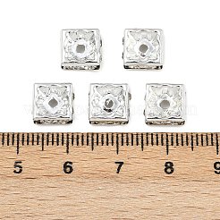 Square Brass Crystal Rhinestone Spacer Beads&nbsp;RB-R031-42