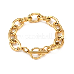 304 Stainless Steel Cable Chain Bracelets for Women&nbsp;BJEW-C129-08B-G