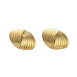 304ステンレススチールスタッドピアス  ゴールドカラー  オーバル  19x26mm&nbsp;EJEW-Q040-02B-G