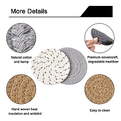 12Pcs 2 Style Cotton Thread Weave Hot Pot Holders&nbsp;AJEW-MP0001-33