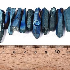 Spray Painted Electroplate Natural Quartz Crystal Points Beads Strands&nbsp;G-Q610-02B