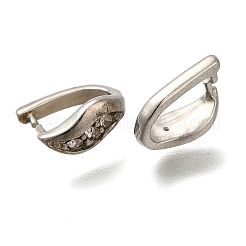 Eco-Friendly PVD Vacuum Plating & Long-Lasting Plated Brass with Rhinestone Pinch Bails&nbsp;KK-S402-04P-NR