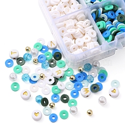 DIY Letter & Imitation Pearl & Heishi Beads Bracelet Making Kit&nbsp;DIY-YW0005-23C