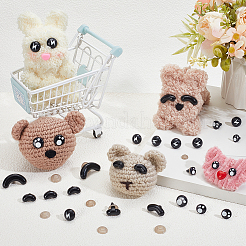 Craft Plastic Doll Eyes & Noses Kits&nbsp;DIY-GA0008-22