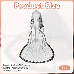 Cloth Mesh Bridal Veils&nbsp;OHAR-WH0033-016A