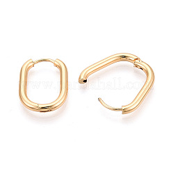 304ステンレススチールフープピアス  オーバル  18KGP本金メッキ  21x15x2.5mm&nbsp;STAS-T074-29G