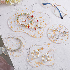 4Pcs 4 Style Transparent Acrylic Cup Mats&nbsp;DJEW-GO0001-02