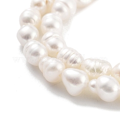 天然養殖淡水パールビーズ連売り  グレードA +  ライス  雪  3.5~4mm  穴：0.5mm  約34個/連  7.09''（18センチメートル）&nbsp;PEAR-P062-20