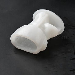 3D クリスマス 雪だるま DIY キャンドル シリコン像型  肖像彫刻用香り付きキャンドル作り  ホワイト  6.8x8.7x10cm  内径：9.5x7.3x5.2のCM&nbsp;LS-CAND-B002-06