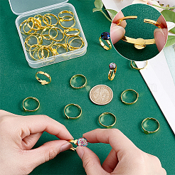 40Pcs Brass Pad Ring Base&nbsp;KK-PH0011-83