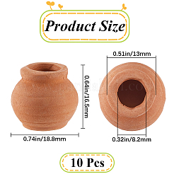 10Pcs Mini Polymer Clay Flowerpot&nbsp;AJEW-GF0010-13