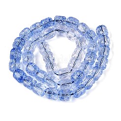 Transparent Crackle Glass Beads Strands&nbsp;GLAA-Q108-04A-02