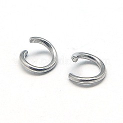 変色しにくい304ステンレススチール製オープン丸カン  ラウンド  ステンレス鋼色  18ゲージ  8x1mm  内径：6mm  約5000個/袋&nbsp;STAS-E043-8x1mm