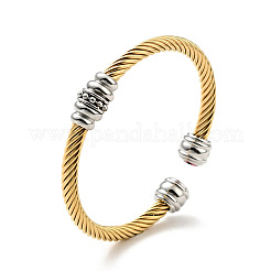 Rhinestone Open Cuff Bangle&nbsp;BJEW-D449-03GP-02
