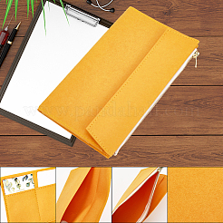 紙の請求書ジッパー付き保存袋  ファイルポケット  長方形  ゴールド  205x120x6mm&nbsp;ABAG-WH20005-34A-02