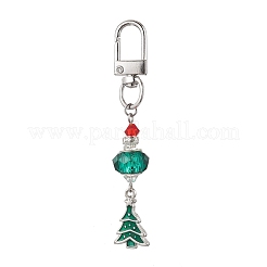 Christmas Series Alloy Enamel & Glass Beads Pendant Decoration&nbsp;HJEW-TA00349
