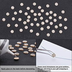 50Pcs Alloy Glass Crystal Rhinestone Cabochons&nbsp;PALLOY-AR0001-14G