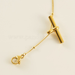 201 Stainless Steel T Bar Charm Anklets for Women&nbsp;FS-WG8F6B6-01