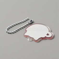 Cute Coffee Cup Cat Acrylic Pendant Keychain&nbsp;FIND-CJC0006-79G