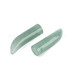 天然石グリーンアベンチュリンペンダント  牛角のお守り  35~38x10~14x10~11mm  穴：1.2~1.5mm&nbsp;G-Q602-10G