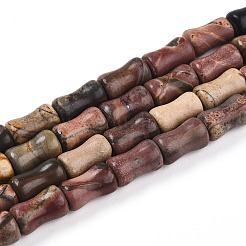 Natural Polychrome Jasper/Picasso Stone/Picasso Jasper Beads Strands&nbsp;G-T140-91