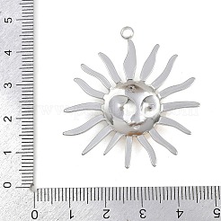 304ステンレスペンダント  イオンプレーティング（ip）  太陽のチャーム  ゴールデン·ステンレス鋼色  42x39x3mm  穴：2.5mm&nbsp;STAS-K311-07B-GP