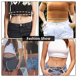 8 Pcs 2 Colors Simple Polyester Shirt Stay Belt&nbsp;AJEW-GO0001-41
