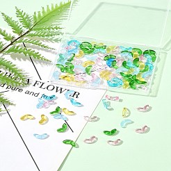 100Pcs Spray Painted Transparent Glass Beads&nbsp;GLAA-FS0002-29