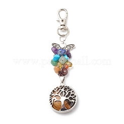 Gemstone Chips Angel Pendant Decorations&nbsp;HJEW-JM00718